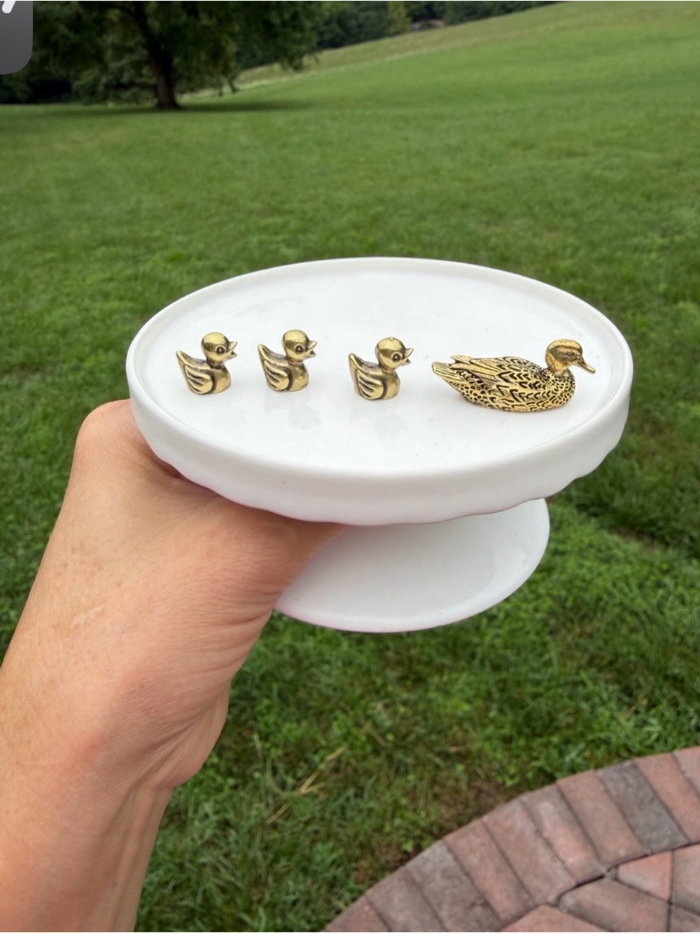 Miniature Brass Duck Family Set of 4 - Get your ducks in a row!